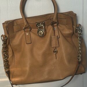 Michael Kors Hamilton Tan Leather Bag